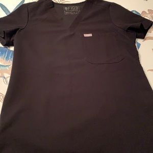 FIGS - Black XS One Pocket Scrub Top